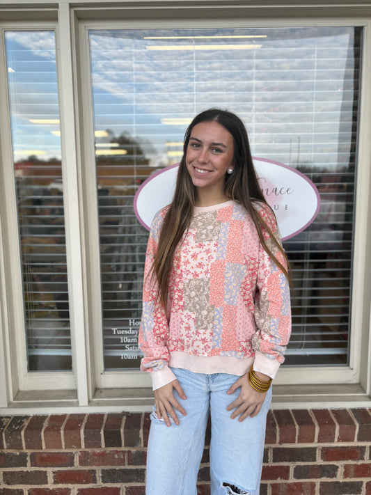 Cottage Rose Crewneck