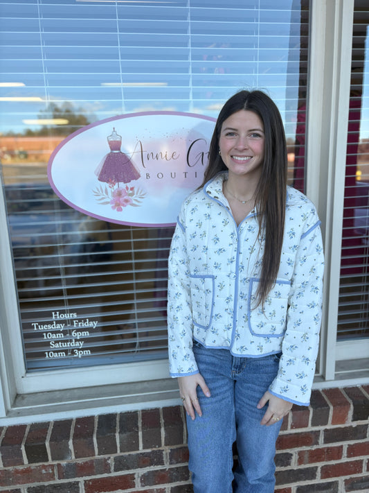 Powder Blue Petal Jacket