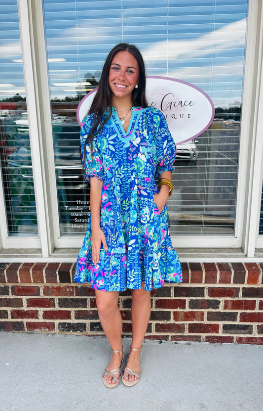 Sapphire Garden Dress