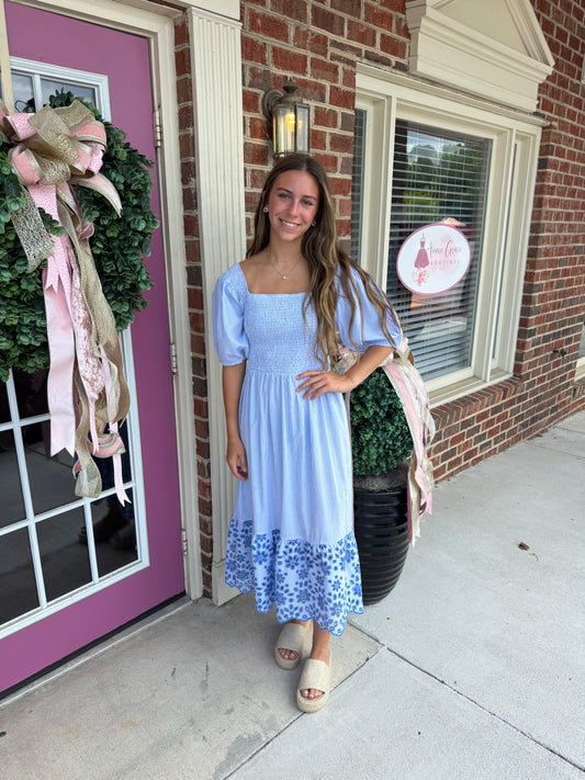 All About It Light Blue Midi