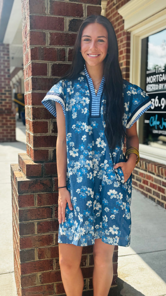 Denim Petals Dress