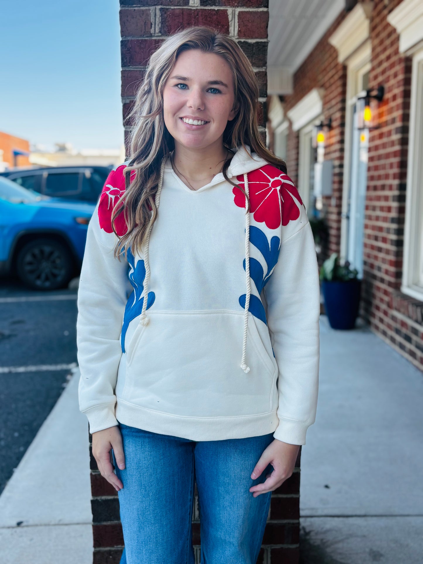 Red, White & Bloom Hoodie