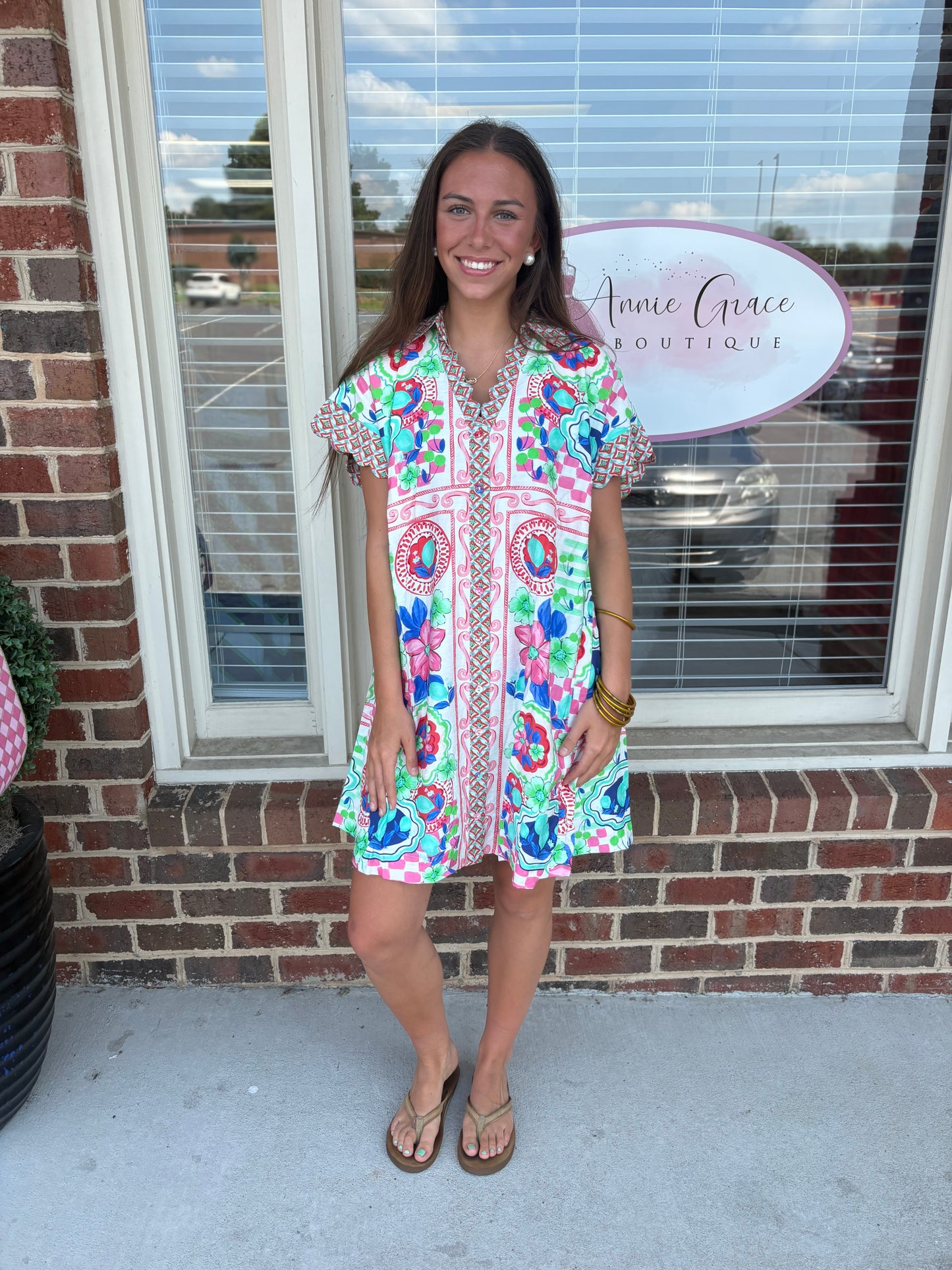 Tropical Mosaic Dress