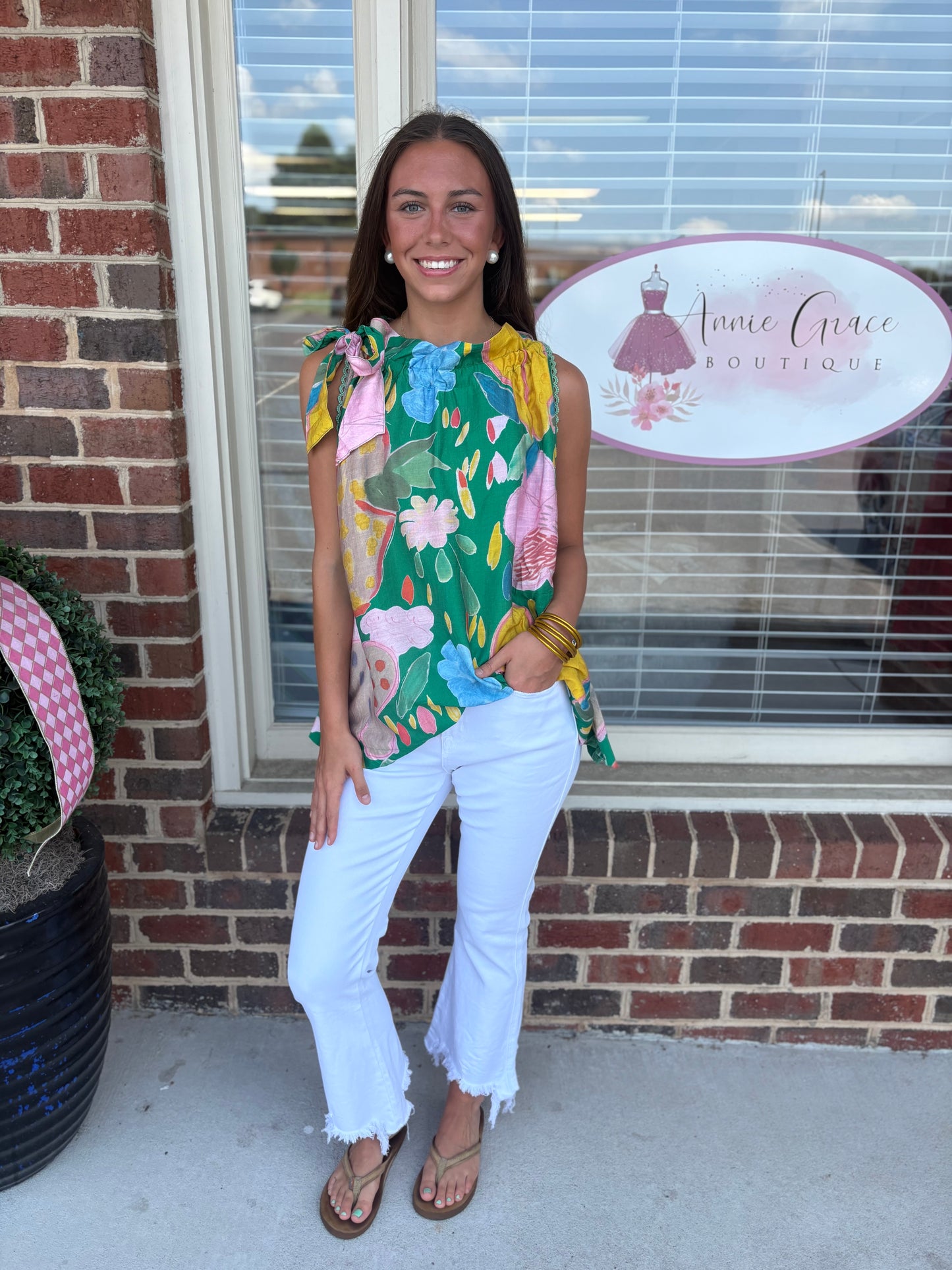 Painted Petals Halter Top