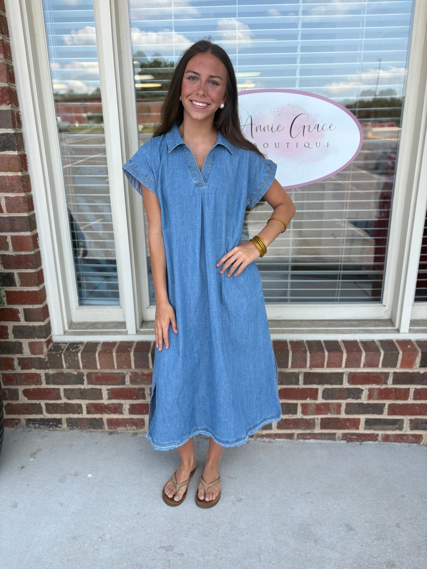 Simple Charm Denim Dress