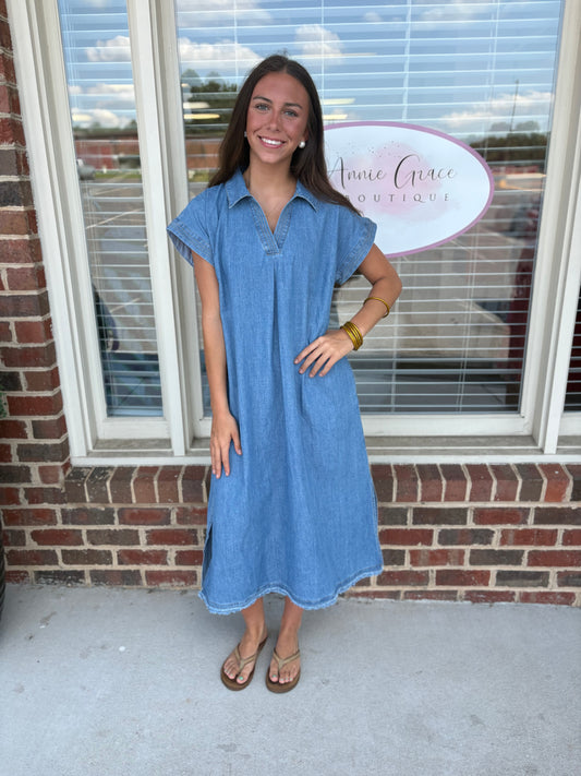 Simple Charm Denim Dress