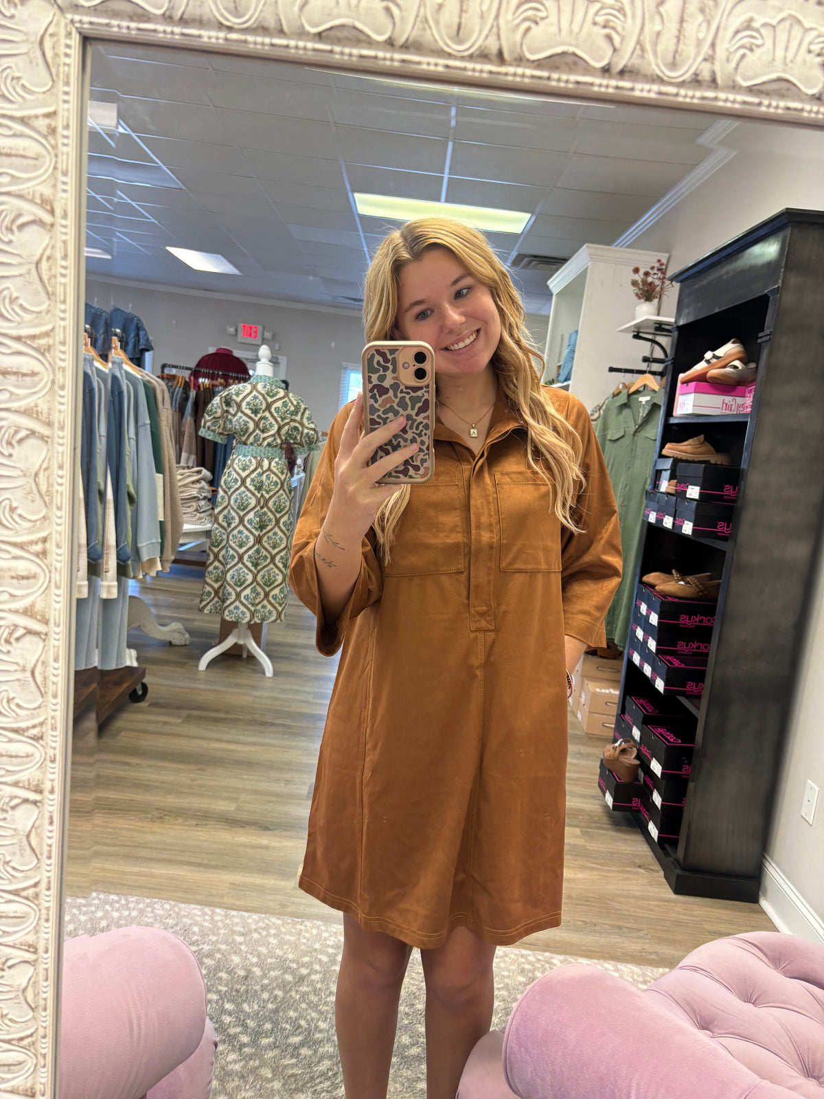 Suede Swing Dress