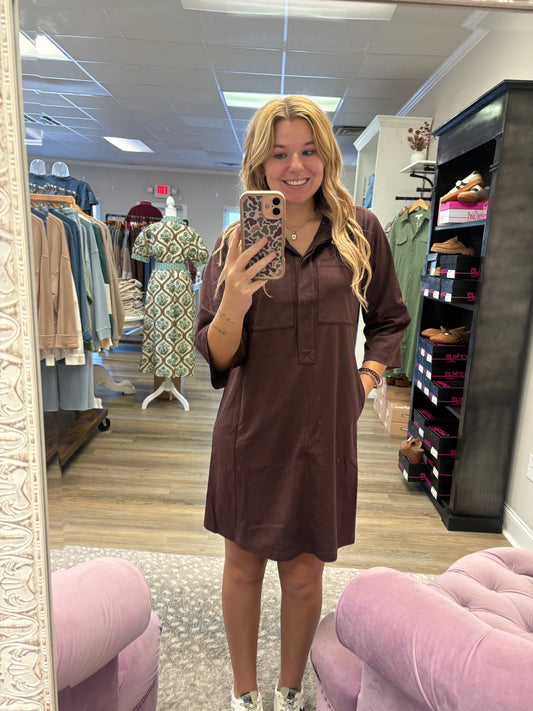 Suede Swing Dress