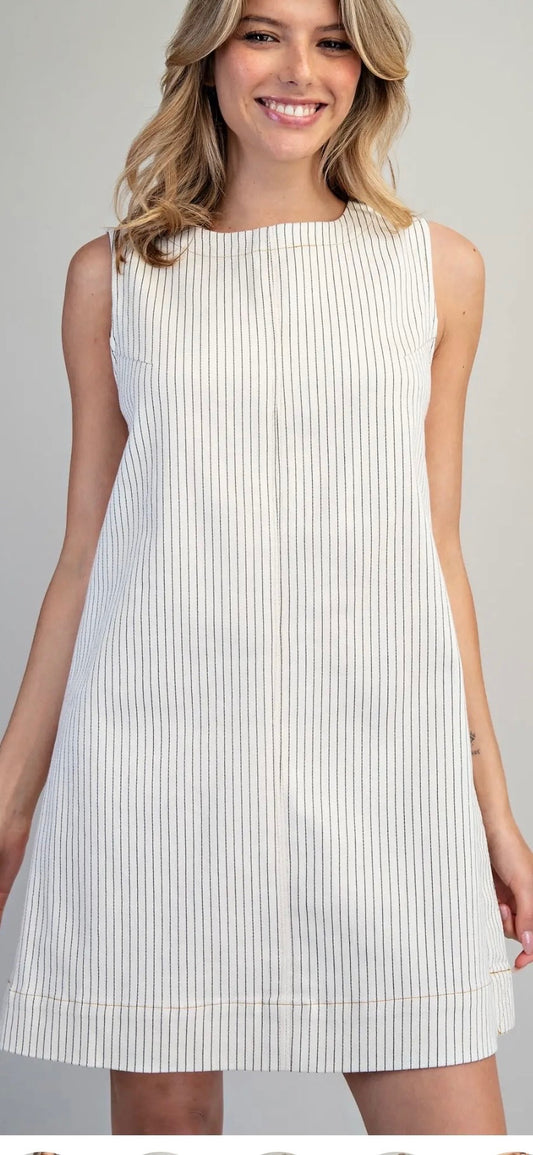 Pinstripe Paradise Dress