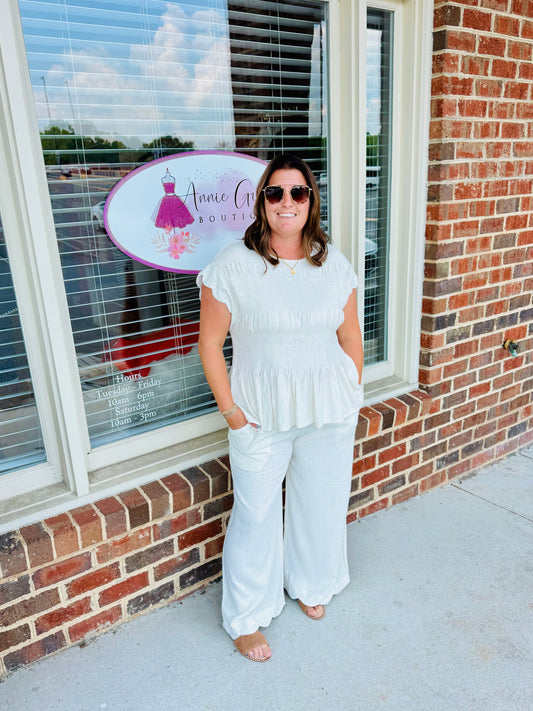 Oatmeal Linen Pants