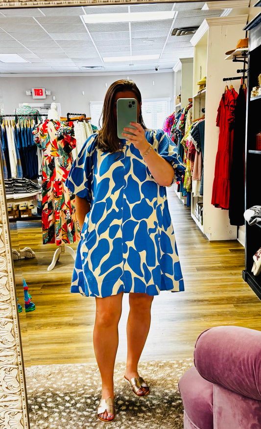 Two Toned Abstract Dress