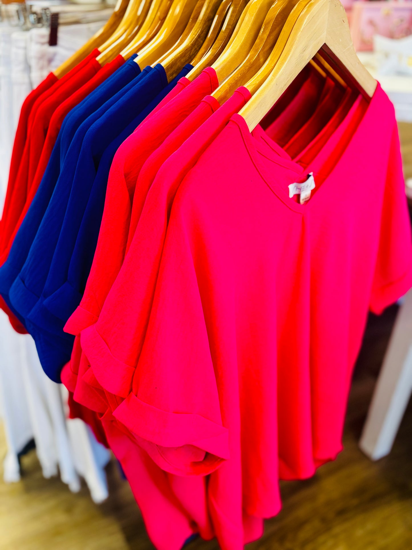Short Sleeve V Neck Top