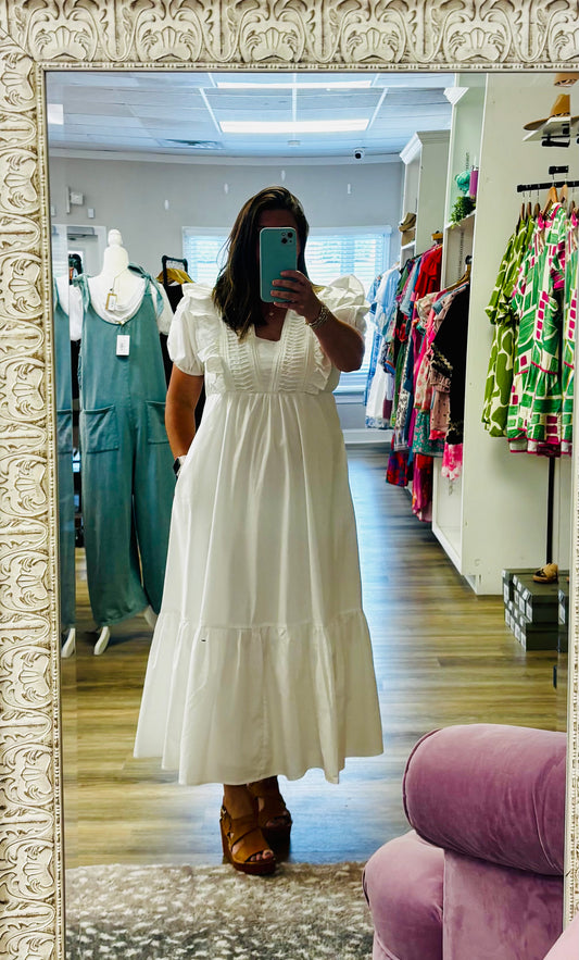 Off White Midi Dress