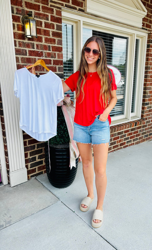 Erin Pleat Back Tee